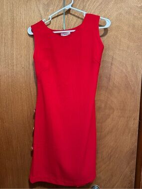 Sleeveless Red Sheath Dress Esley
